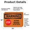 Signmission Active Mining Do Not Enter With Symbol OSHA Warning Sign, Vinyl Decal, 24in W x 18in L, 2PK OS-2PACK-WS-D-1824-L-12456 - alternate 5